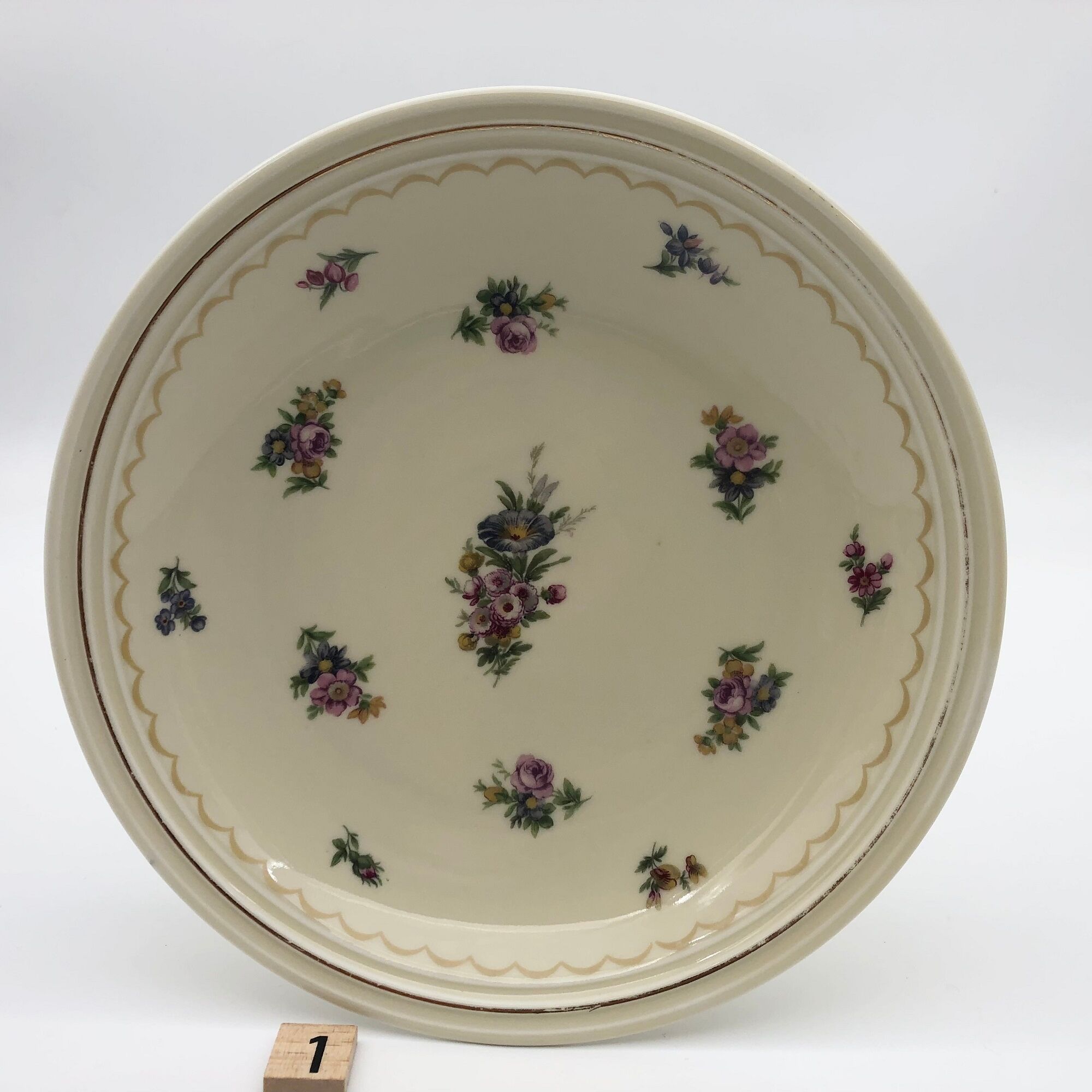 6 assiettes creuses, style écuelle « A.Lanternier & Cie » Limoges