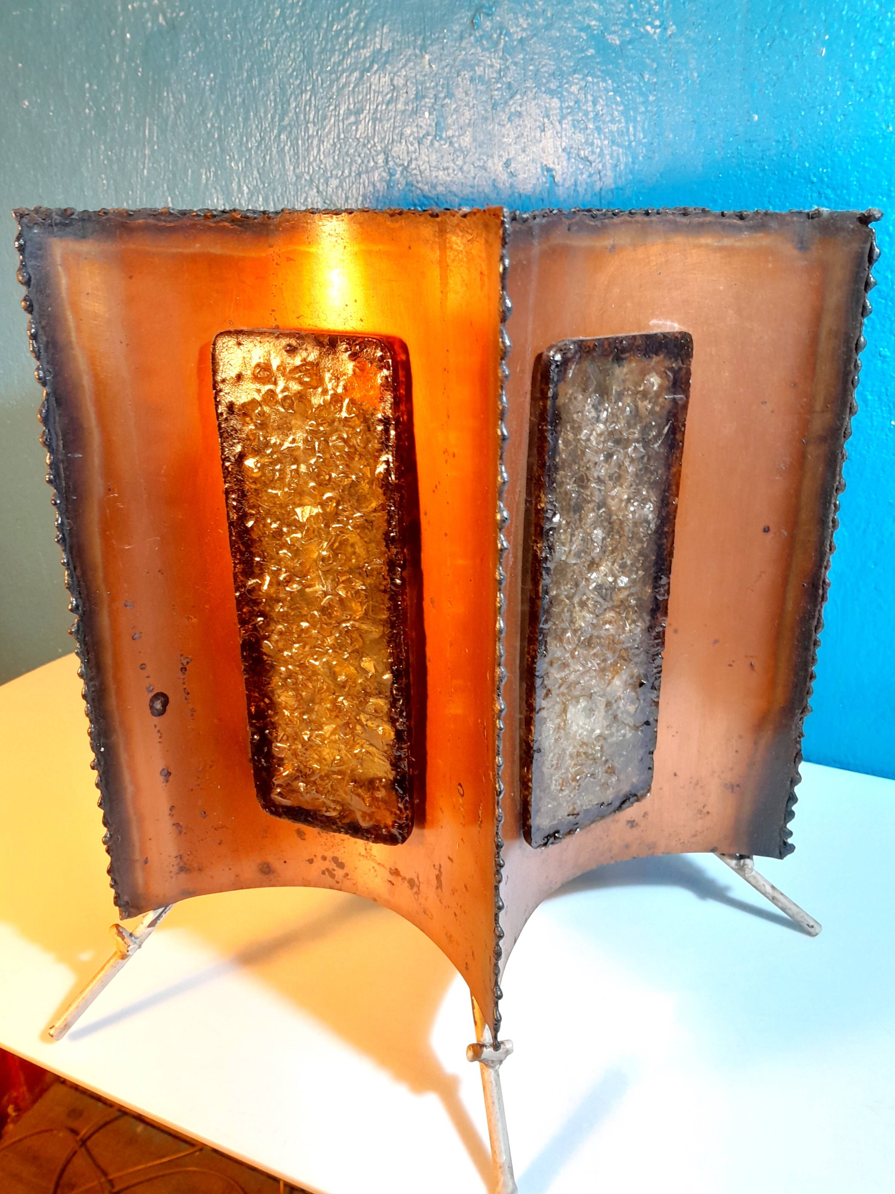 Brutalist lamp Accolay 1960s