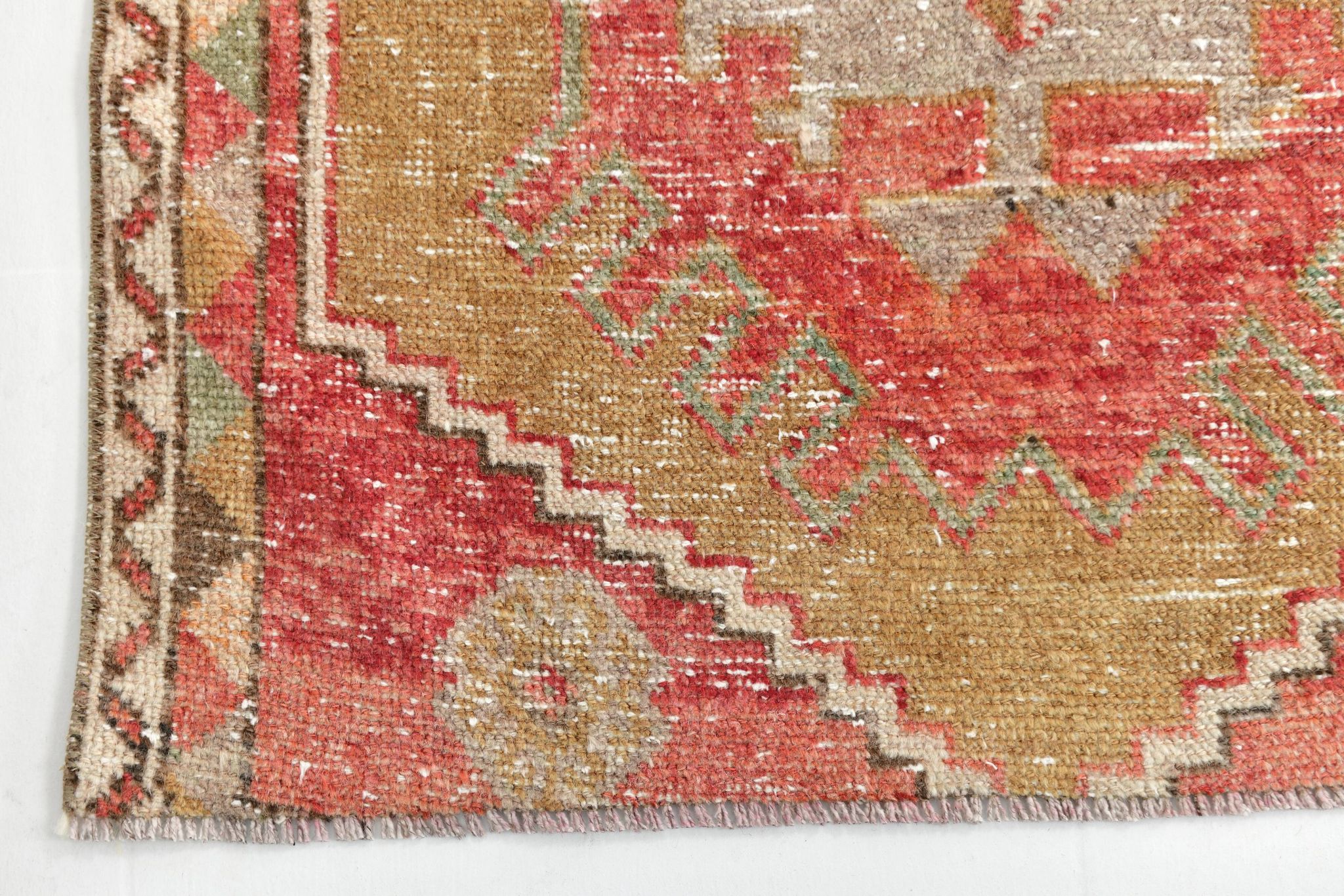 3x12 Red Tribal Turkish Runner Rug 83x370Cm SK 24645