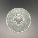 Vase en verre travaillé motifs géométriques