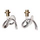 Pair of pretzel candlesticks by Dorothy Thorpe, Lucite and gilt brass, 1970s