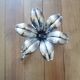 Vintage ashtray flower in silver metal