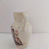 Amphora shaped vase in Art enamels signed