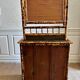 Victorian tiger bamboo, cane & chinoiserie dressing table with drawers, England 1880s, aesthetic movement