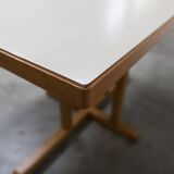 Rare set of 6 Baumann tables 1990, 80x120 and half moon 120cm
