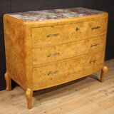 20th Century Birch Wood Dresser with Marble Top
