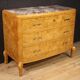 Commode en bouleau du XXe siècle avec plateau en marbre