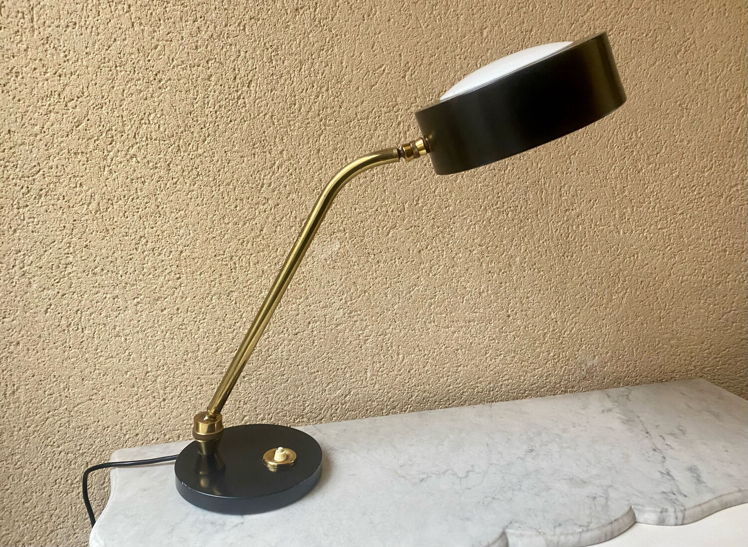 Articulated desk lamp Jumo 900 vintage brass 60s