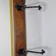 Solid wood and wrought iron wall hook, rustic style, 59 cm