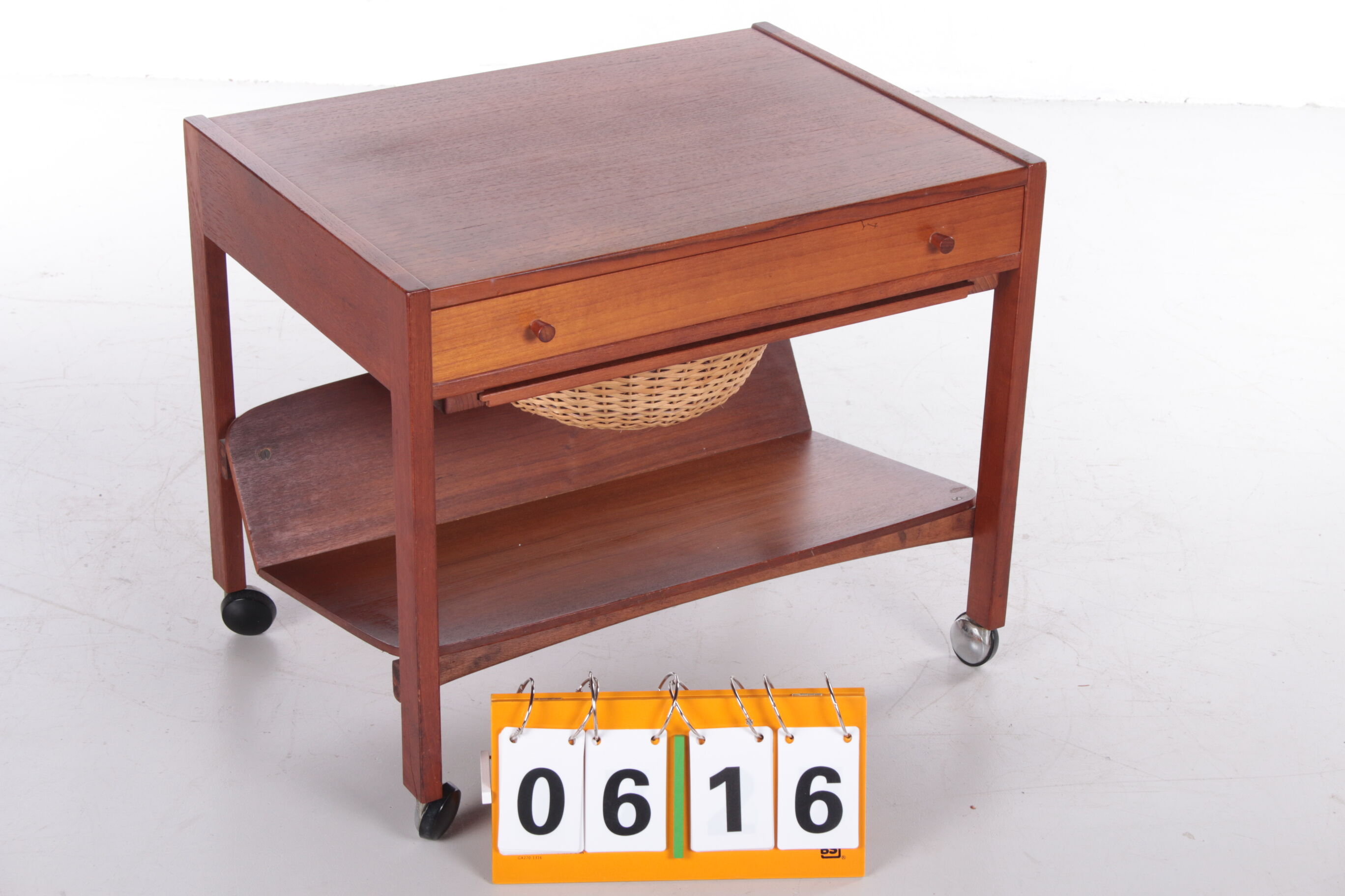 Danish Design Teak Wooden Side Table and Sewing Box,1960s