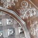 Plate on pedestal, moulded crystal baccarat model ronces | wild rose, 1900