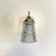 Old brass swan neck wall light and transparent glass tulip vintage decoration