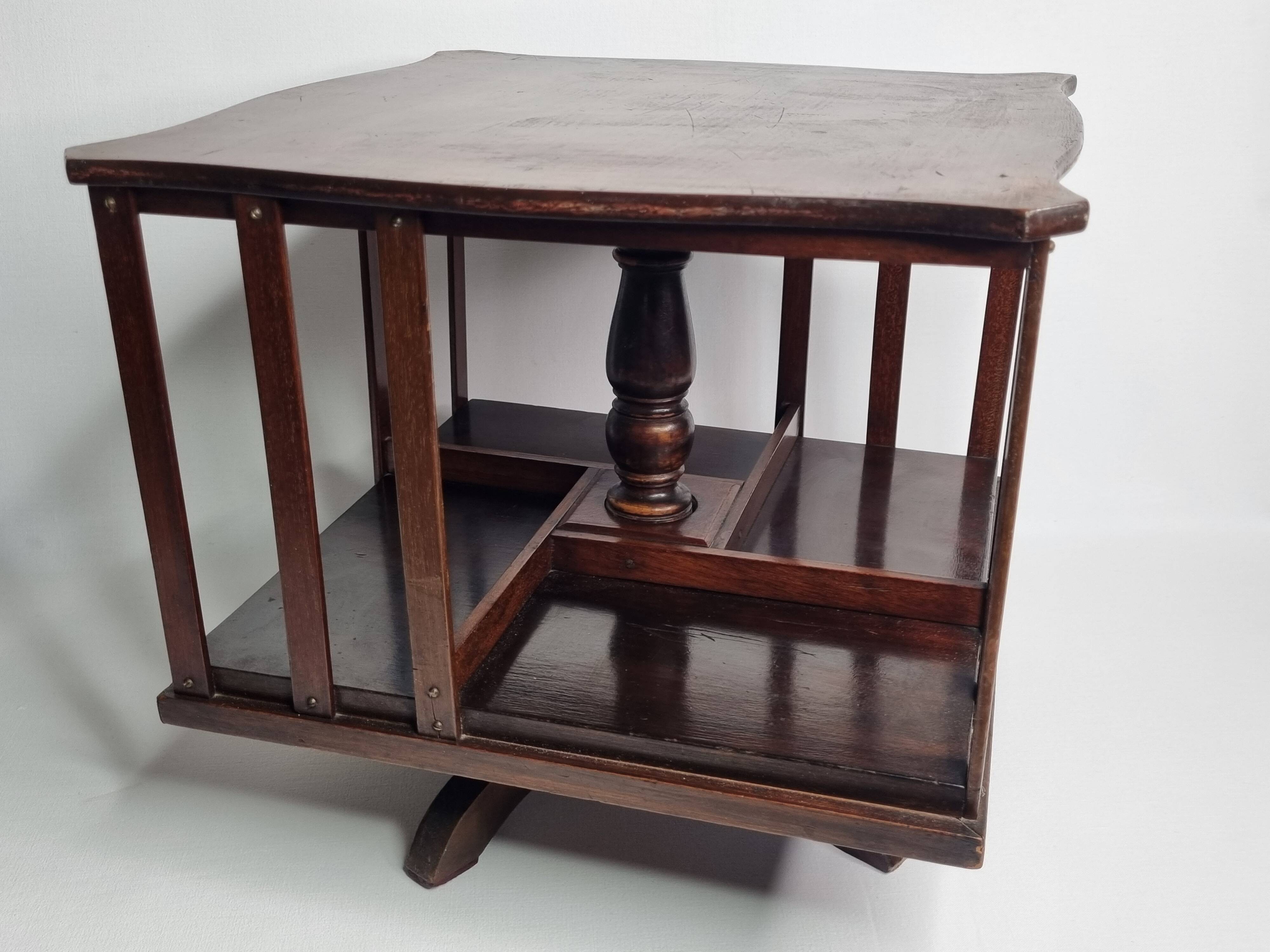 Small English style revolving table bookcase, 36 cm