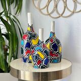 Colorful bottle handmade vase