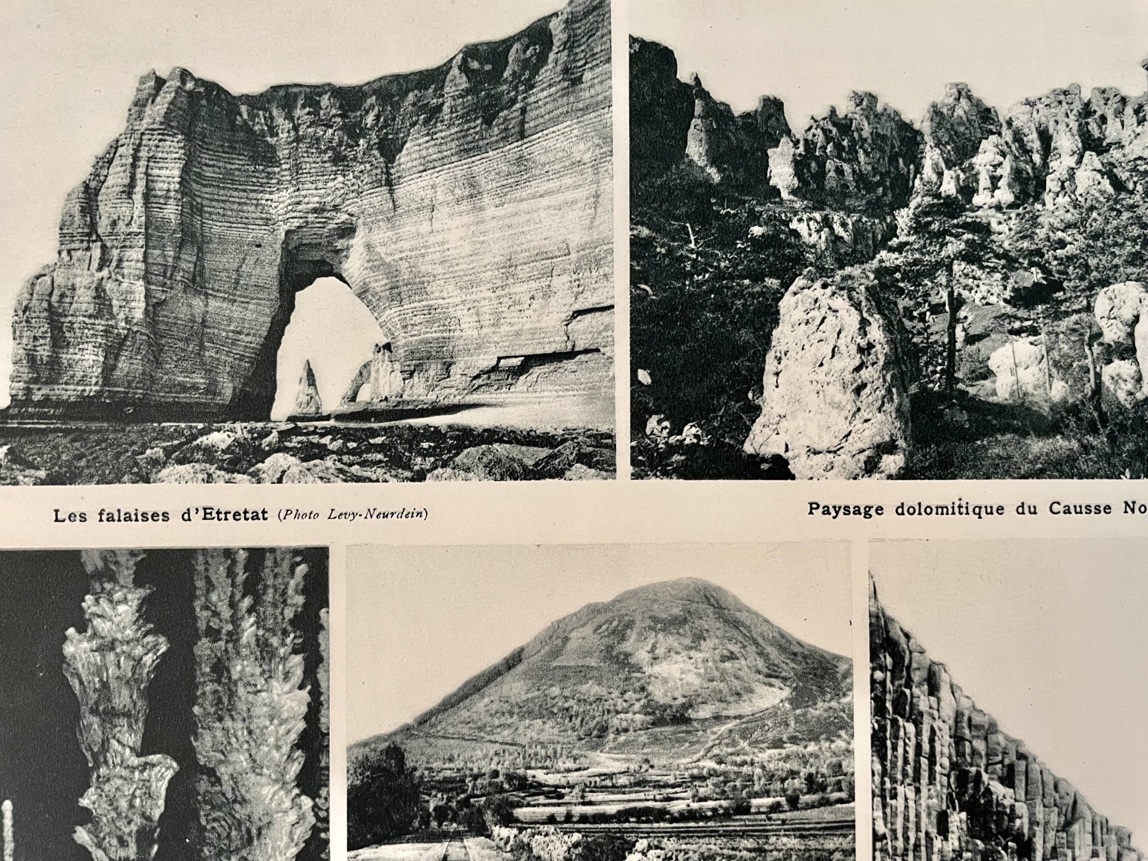 Old map of the geological France of 1945