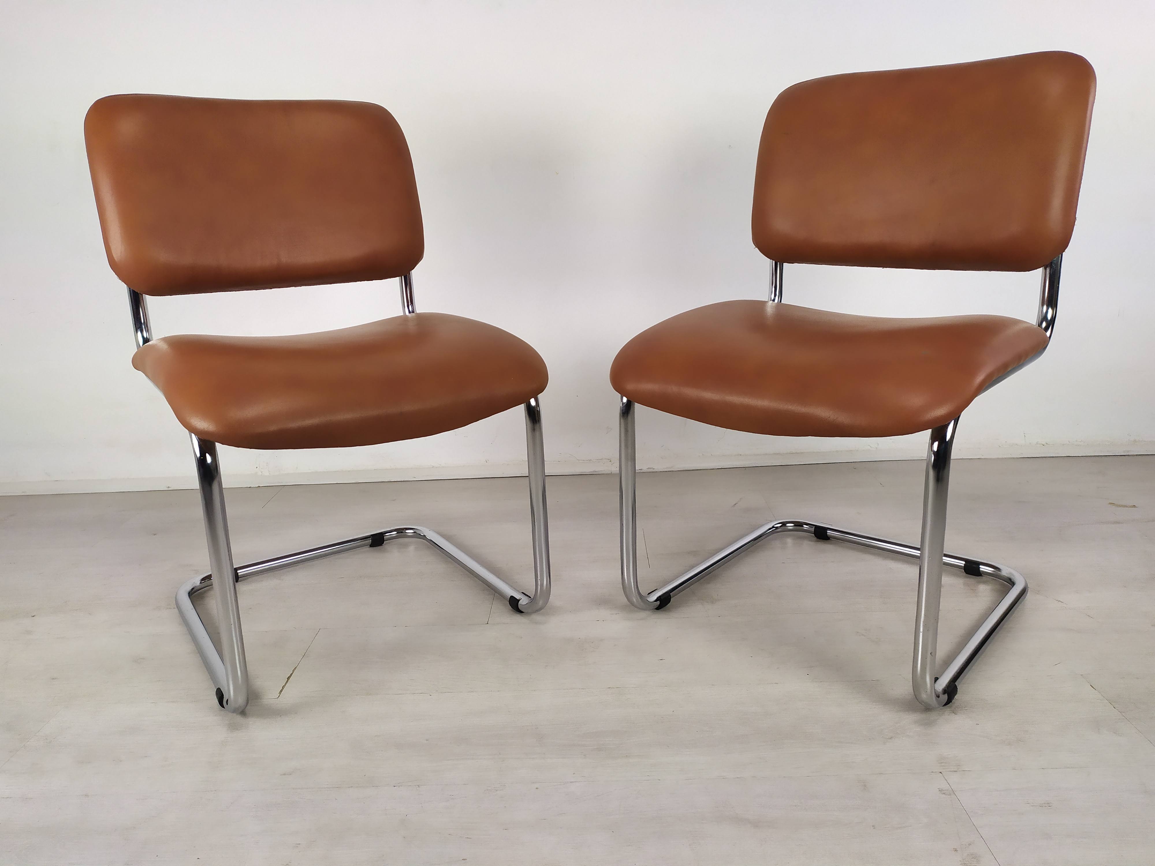 Imitation leather chairs