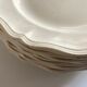 Set of 8 flat plates Ivory from Sarreguemines to godrons 24.5cm