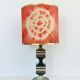 Vintage living room lamp pewter base, Italy 60s