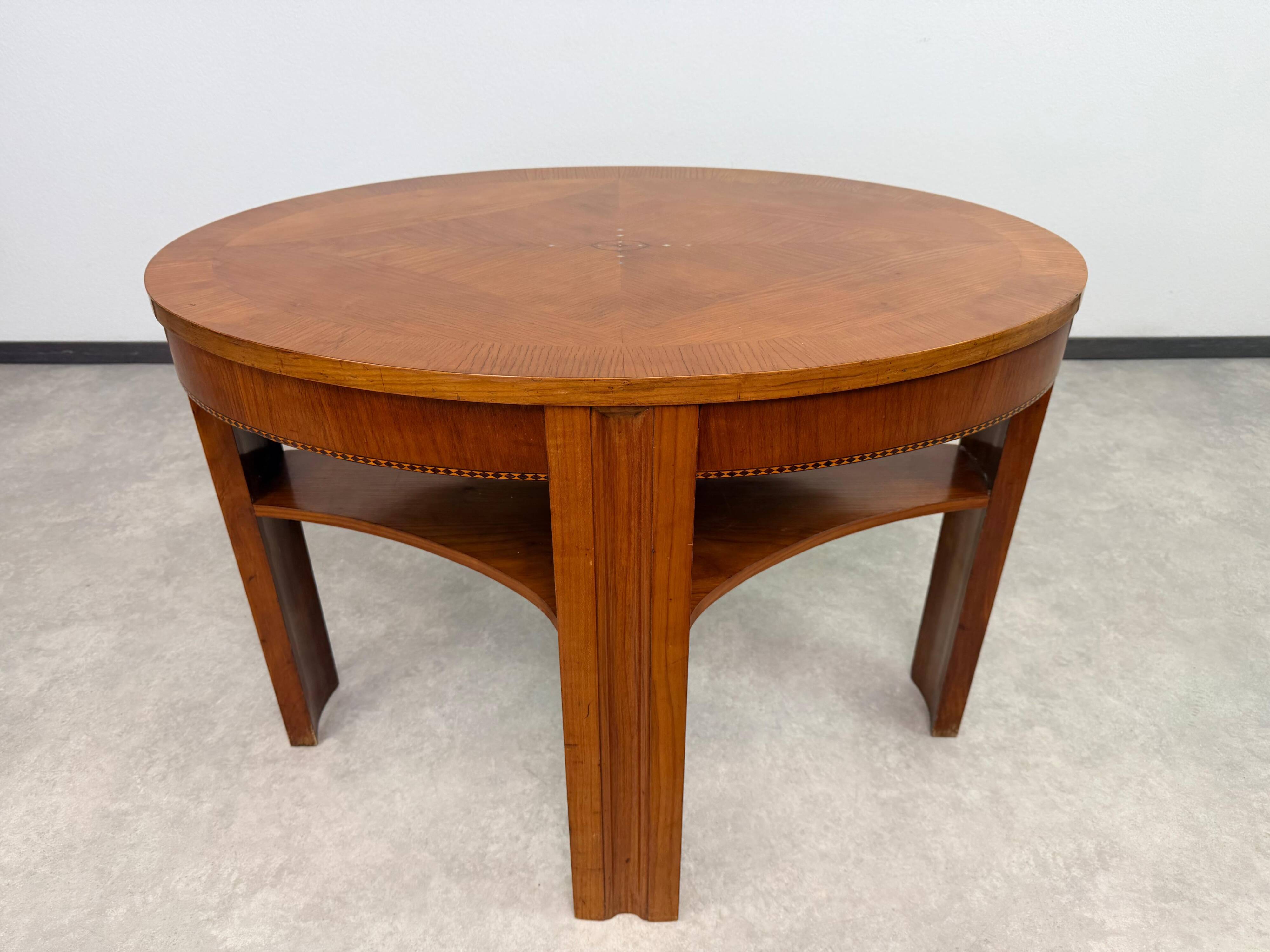 Oval side table in the style of Kolo Moser