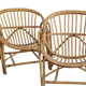 Duo de fauteuils coquille en rotin 1970