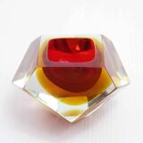 Cendrier diamant en verre de Murano par Seguso