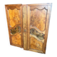 Paire de portes XIXème ronce de noyer