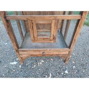 Aviary bird cage wood and wire mesh