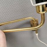 Danish “swing arm” wall lamp in brass by Lyskaer Lightning (LB) 1980s.