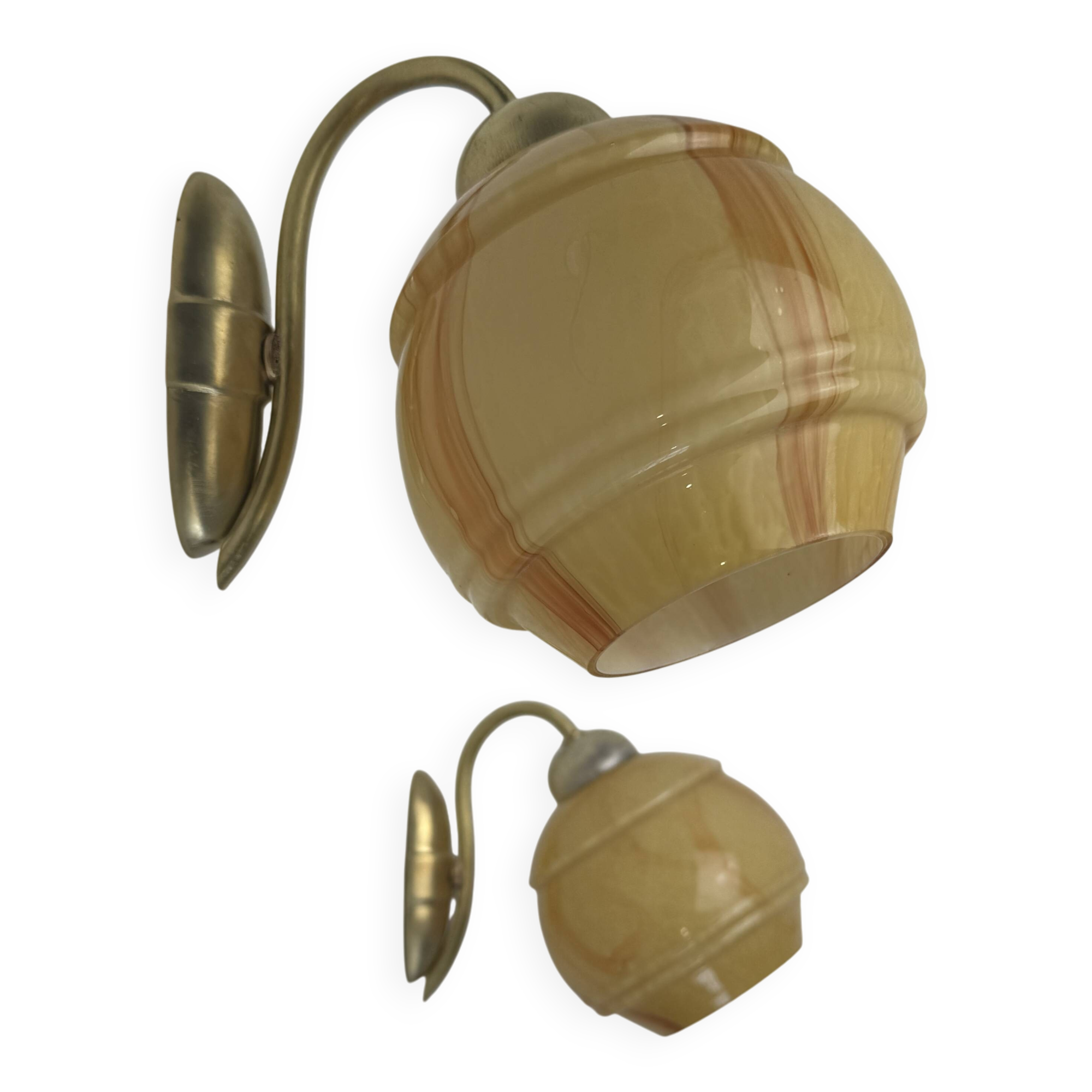 Pair of antique art deco wall lights