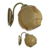 Pair of antique art deco wall lights