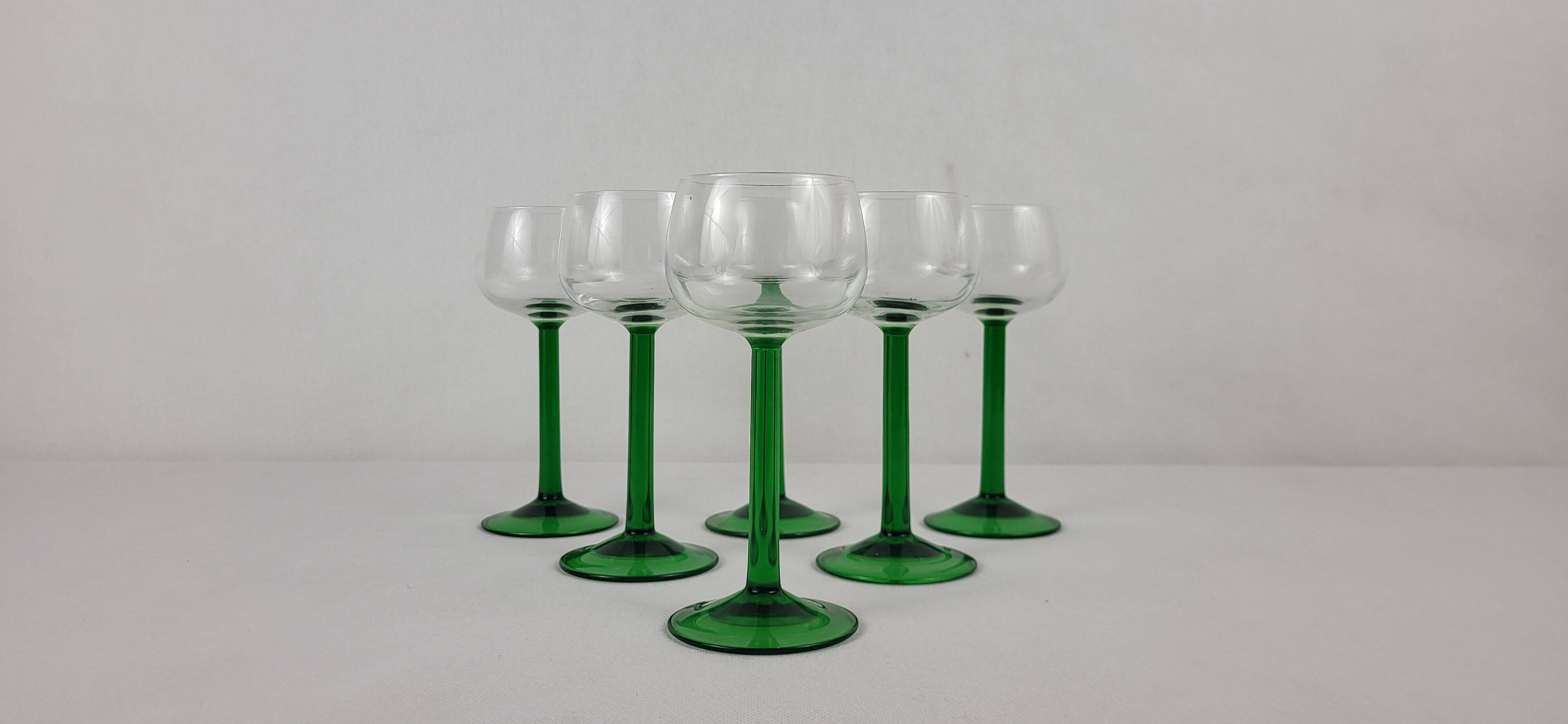 6 Alsace wine glasses 1970s