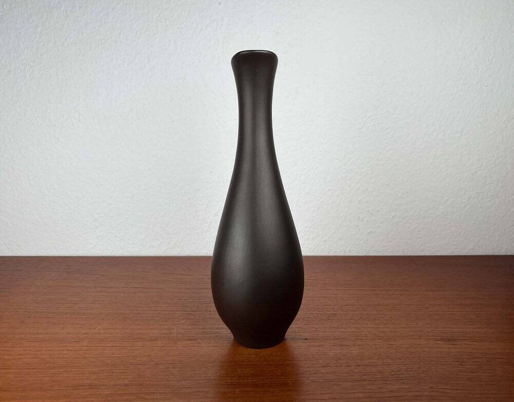 Mid-Century Modern Minimalist Wormser Terra-Sigillata Pottery Carafe Vase, Germany, 1960s