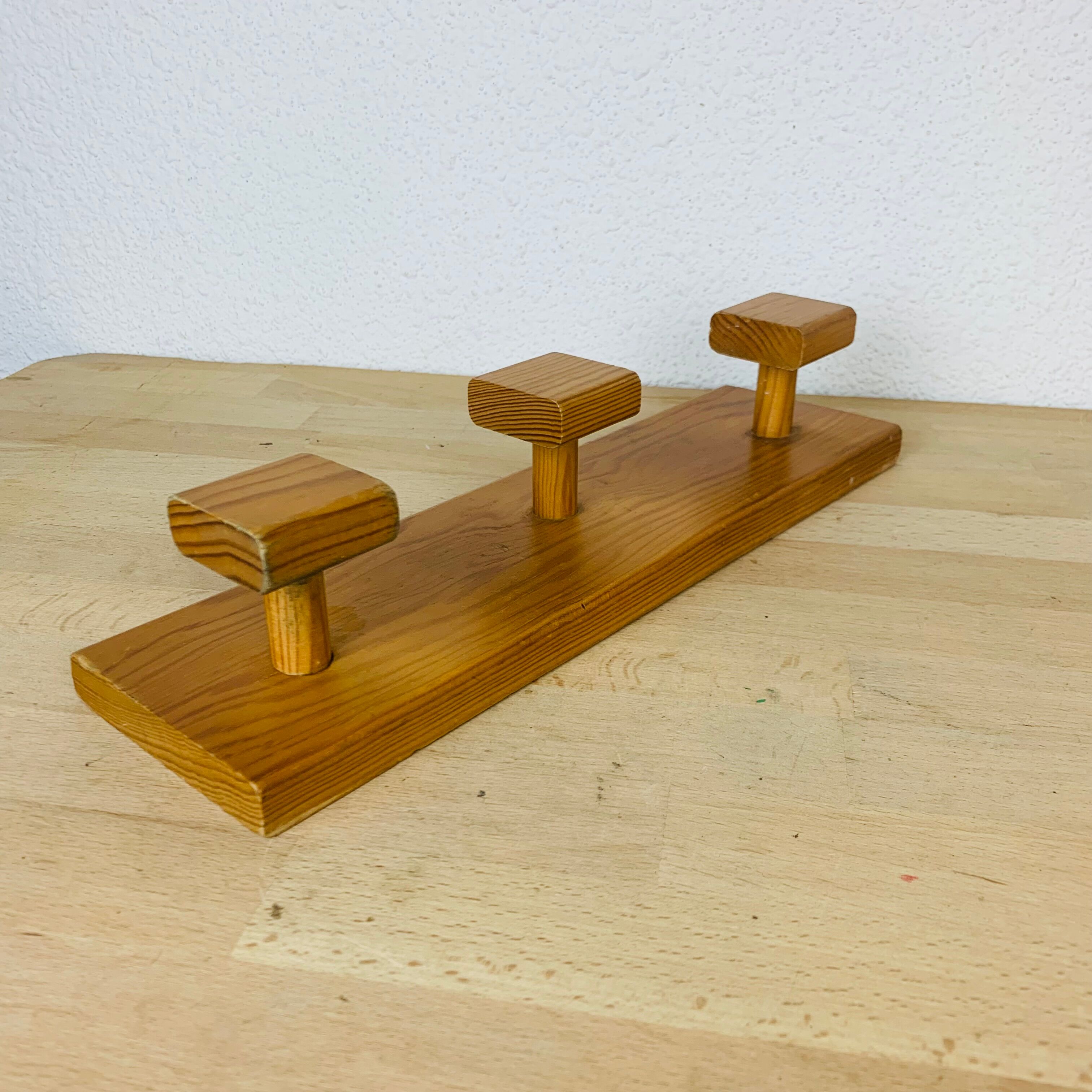 Hook pine three hooks vintage deco chalet