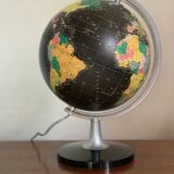 Globe terrestre mappemonde noir