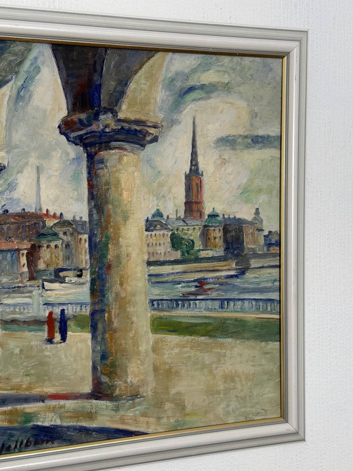 Swedish Oil on Panel – “Stockholm Motif” by Emil Hellbom (1895–1969)