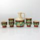 Pitcher service and 6 ceramic cups 1970