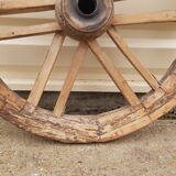 Old teak plow wheel