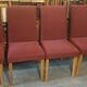 Lot 4 chaises bo concept velours rouge
