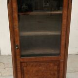 Louis XVI style one-door display case in 20th century wood marquetry
