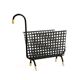 Mid century perforated metal letter holder / desk organizer / post organizer, swan, pilastro era