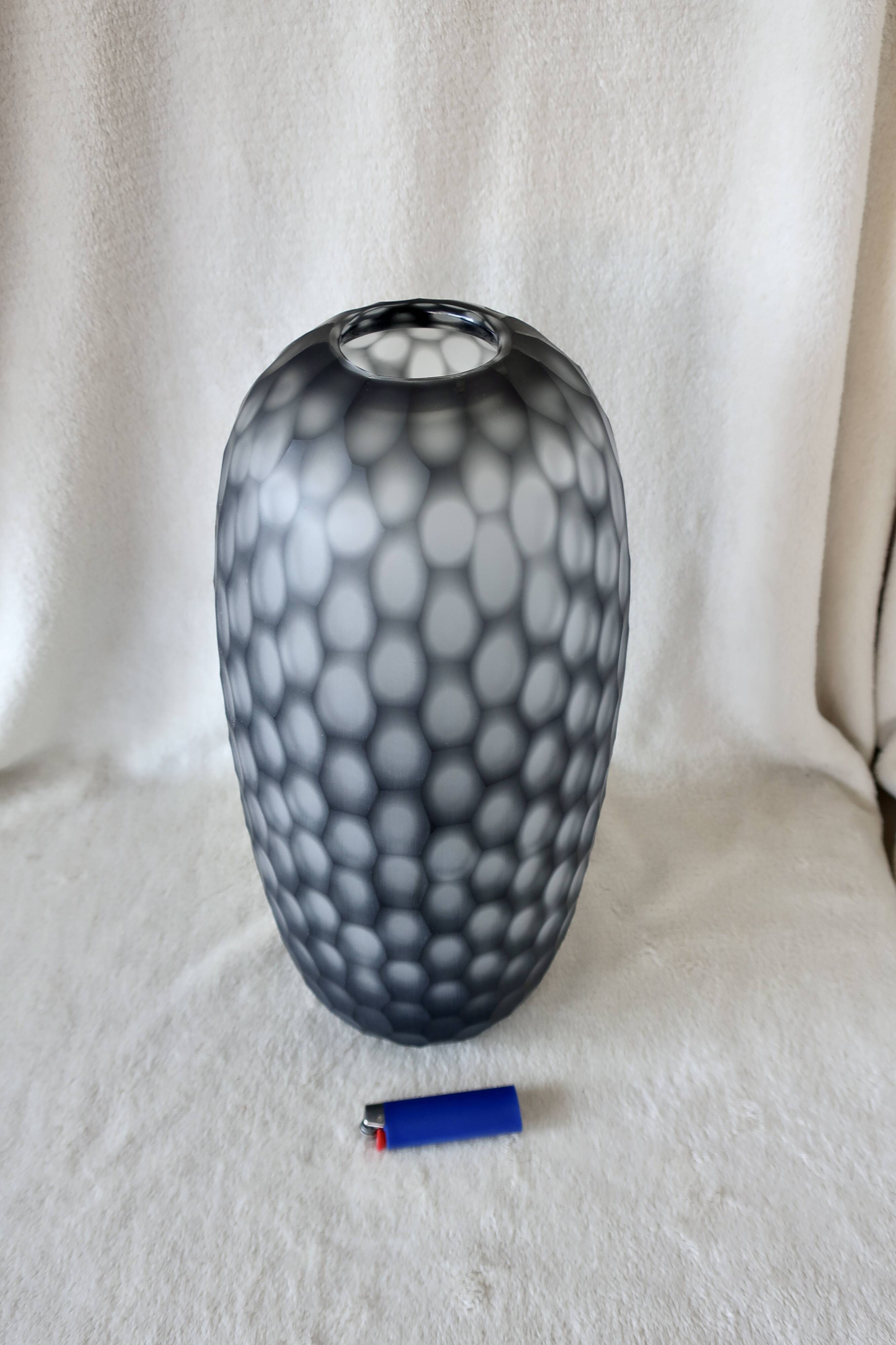 Vase Design en verre Multicouche 38 cm TBE