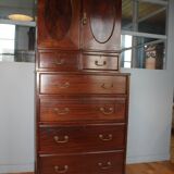 English chest of drawers-secretary signed Maple & Co – Solid mahogany