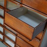 Vintage dutch hardwood haberdashery shop cabinet, 1930s