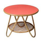 Vintage table 'rattan & formica'