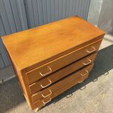 Vintage chest of drawers 4 drawers feet compass