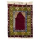 Vintage Handmade Turkish Tulu Rug with Archway Design. Traditional Prayer Rug. 100% Wool