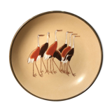 Hollow plate Japan ACF porcelain circled brass decorated with cranes