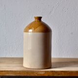 Ancienne jarre à rhum britannique en grès vernissé SRD - Normandie - années 40.