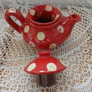 Handmade pottery teapot