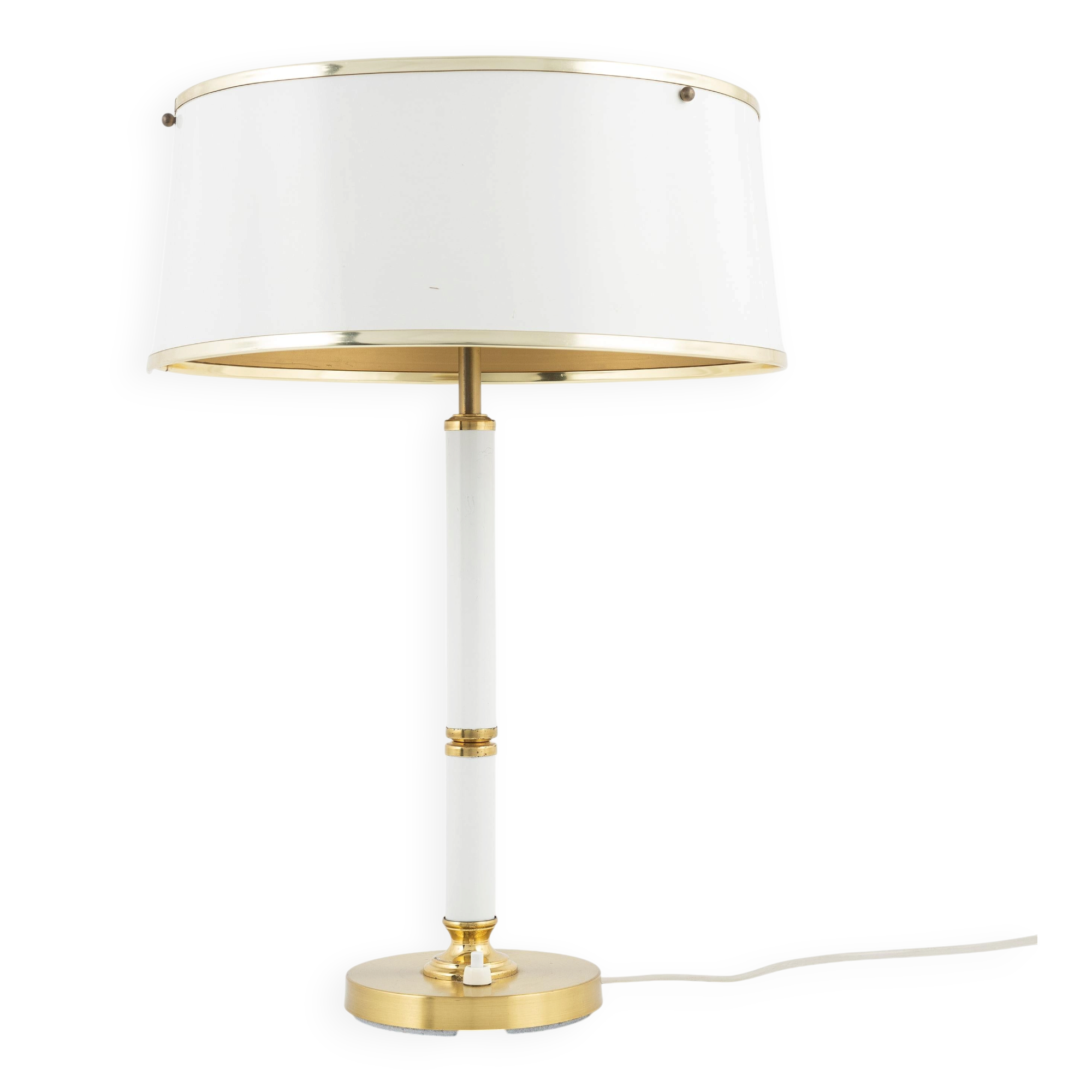 Lampe de bureau Borens modèle 8423 en laque blanche, Suède, 1970